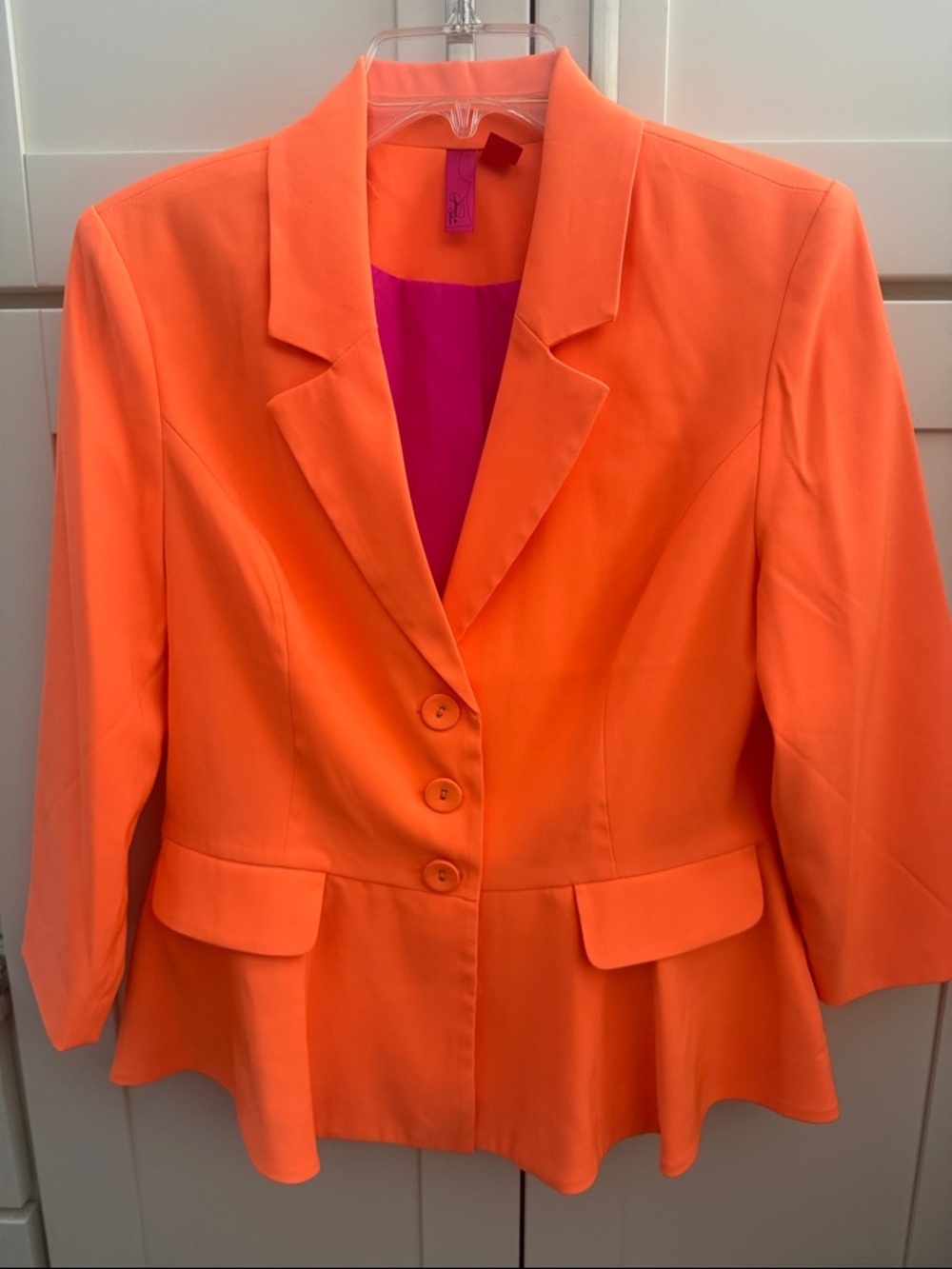Orange Peplum Blazer